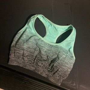SHEIN Teal and Gray Sports Bra